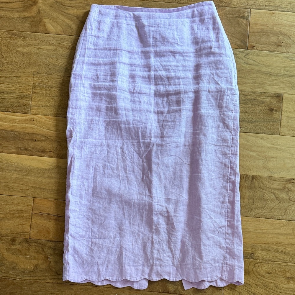 Abercrombie linen lavender lined skirt- size Medium